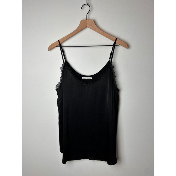 Floreat Tops - Floret Anthropologie Black Lace Trim Cami Top‎ Sleeveless Blouse